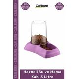 Özel Üretim Dayanıklı Kaliteli Sert Plastik Büyük Boy Kedi Köpek Otomatik Hazneli Su Mama Kabı 3 Lt