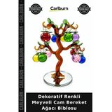 Özel Üretim Dekor Süsü Dekoratif Renkli Meyveli Cam Bereket Ağacı Biblosu