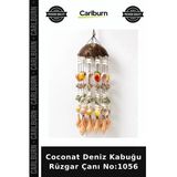 Özel Üretim Dekoratif Bahçe Balkon Hediyelik Doğal Coconat Deniz Kabuğu Rüzgar Çanı No:1056