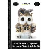 Özel Üretim Dekoratif Hediyelik Biblo Koleksiyon Steampunk Polyester Baykuş Figürü Alk2466