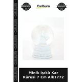 Özel Üretim Dekoratif Hediyelik Biblo Masaüstü Cam Minik Işıklı Kar Küresi 7 Cm Alk1772 Vitrin