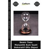 Özel Üretim Dekoratif Ofis İlginç Metal Hediye Masaüstü Demir Tozu Manyetik Kum Saati