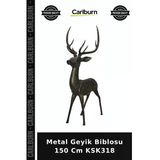 Özel Üretim Dekoratif Salon Modern Aksesuar Metal Geyik Biblosu 150 Cm Ksk318