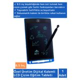 Özel Üretim Dijital Kalemli Çocuk Eğitim Tableti Grafik Ders Not Ödev Resim LCD Writing Tablet Mavi