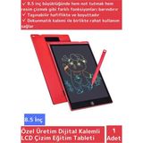 Özel Üretim Dijital Kalemli Çocuk Eğitim Tableti Grafik Not Ödev Resim LCD Writing Tablet Kırmızı