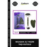 Özel Üretim Doğal Cilt Bakım Seti Yüz Masaj Roller Gua Sha Terapi Kiti Mujgan 2Li Yeşim Taşı Kutulu