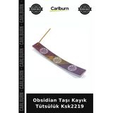 Özel Üretim Doğal Taş Dekoratif Tütsü Sunumu Aksesuar Obsidian Taşı Kayık Tütsülük Ksk2219