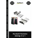 Özel Üretim Dolap Düzenleyici Fonksiyonel Paslanmaz Sağlam Krom Metal Hareketli Pantolon Askılığı 5