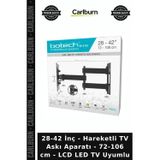 Özel Üretim Duvara Monte Esnek 28-42 İnç - Hareketli Tv Askı Aparatı - 72-106 Cm - Lcd Led Tv Uyumlu