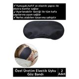 Özel Üretim Elastik Unisex Işık Önleyici Kamp Ev Yurt Uyku Maskesi Uyku Göz Bandı 2 Adet