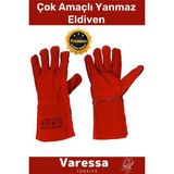 Özel Üretim Eliniz Için En Iyisi Yanmaz Dayanıklı Kaynak Yangın Su Geçirmez Çok Amaçlı Deri Eldiven