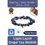 Özel Üretim Enerji Yükselten Esnek İp Terazi Burcu Gerçek Lapis Lazuli Doğal Taş Unisex Bileklik
