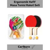 Özel Üretim Ergonomik Dayanıklı Kaliteli Renkli Şık 2 Adet Raket 3 Adet Pinpon Topu Masa Tenisi Seti