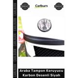 Özel Üretim Esnek Darbe Emici Oto Stil Çizilme Önleyici Araba Tampon Koruyucu Karbon Desenli Siyah