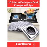 Özel Üretim Estetik Görünümlü Pratik Şık Dayanıklı Gümüş Alüminyum Ocak Koruyucu Folyo - 10 Adet