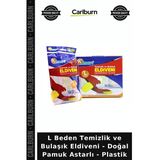 Özel Üretim Ev İşi L Beden Temizlik Ve Bulaşık Eldiveni - Doğal Pamuk Astarlı - Plastik