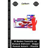 Özel Üretim Ev İşleri Konforlu M Beden Temizlik Ve Bulaşık Eldiveni - Doğal Pamuk Astarlı - Plastik
