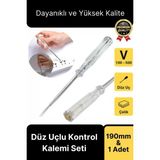 Özel Üretim Ev Ofis Akım Test Uzun Vida Tornavida Düz Uçlu Elektrik Kontrol Kalemi Seti 190MM-1 Adet