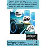 Özel Üretim Fosforlu Mavi Sibop Kapağı Tüm Otomobil Bisiklet Motosiklet, Minibüslerle Uyumlu 4 Adet