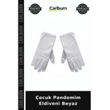 Özel Üretim Gösteri Tiyatro Kostüm Beyaz Pandomim Eldiveni Çocuk