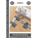 Özel Üretim Güçlü Yapışkanlı Kablo Düzenleme Pratik 20 Adet Kendinden Yapışkanlı Cırt Cırtlı Bant