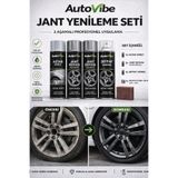 Özel Üretim Gun Metal Jant Yenileme Seti 3Aşamalı(Astar+2JantBoyası+Vernik+Keçe)Profesyonel Boya Kit JANT1371001