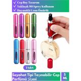 Özel Üretim Gündelik&Seyahat Tipi Taşınabilir Mini Cep Parfüm Şişesi Çanta İçi Tasarım 1 Adet 5 Ml