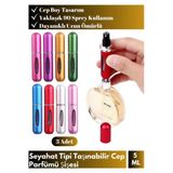 Özel Üretim Gündelik&Seyahat Tipi Taşınabilir Mini Cep Parfüm Şişesi Çanta İçi Tasarım 3 Adet 5 Ml