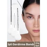 Özel Üretim Günlük Yüz Kaş Göz Vücut Boyun Kaz Ayağı İpli Gerdirme Bandı 3'lü Set