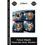 Özel Üretim Hayvan Sever Arac Aksesuarı Eğlenceli Dekoratif Fulcar Köpek Tasarımlı Araç Stickerı