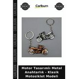 Özel Üretim Hediye Aksesuar Koleksiyon Motor Tasarımlı Metal Anahtarlık - Klasik Motosiklet Modeli