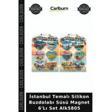 Özel Üretim Hediyelik Dekoratif İstanbul Temalı Silikon Buzdolapı Süsü Magnet 6'Lı Set Alk5805