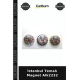 Özel Üretim Hediyelik Hatıra Dekoratif Buzdolabı Süsü İstanbul Temalı Magnet Alk2232