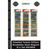 Özel Üretim Hediyelik Hatıra Mutfak İstanbul Temalı Silikon Buzdolapı Süsü Magnet 6'Lı Set Alk5809