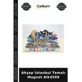 Özel Üretim Hediyelik Hatıra Turistik Dekoratif Ahşap İstanbul Temalı Magnet Alk4599