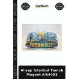 Özel Üretim Hediyelik Hatıra Turistik Dekoratif Hatıralık Ahşap İstanbul Temalı Magnet Alk4601