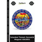 Özel Üretim Hediyelik Hatıra Turistik Koleksiyon Dekoratif İstanbul Temalı Seramik Magnet Alk5851