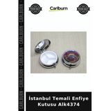 Özel Üretim Hediyelik Koleksiyon Hatıra Aksesuar Kutulu İstanbul Temali Enfiye Kutusu Alk4374