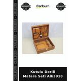 Özel Üretim Hediyelik Şık Aksesuar Erkek Set Kutulu Derili Matara Seti Alk3918