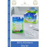 Özel Üretim Hijyenik Ergonomik Tasarım Plak Temizleyici Sağlam 30'Lu Kürdanlı Diş İpi