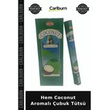 Özel Üretim Hindistan Cevizi Doğal Aromatik Ev Kokusu Rahatlatıcı Hem Coconut Aromalı Çubuk Tütsü
