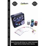 Özel Üretim Hobi Poker Metal Kutulu 80 Chip 1 Adet İskambil Kağit Setine Sahip Poker Oyunu