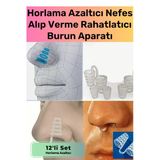 Özel Üretim Horlama Azaltıcı Nefes Alıp Verme Rahatlatıcı Uyku Önleyici Burun Delik Aparat 12'li Set