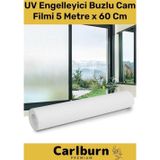 Özel Üretim İç Göstermeyen Yapışkan İz Bırakmaz UV Engelleyici Buzlu Cam Filmi 5 Metre x 60 Cm