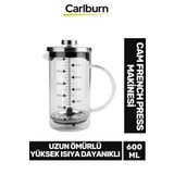 Özel Üretim Isıyı Uzun Süre Koruyan Süzgeçli Bitki Çayı Demliği Filtre Kahve French Press 600 ml