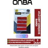 Özel Üretim Iz Bırakmayan Yüksek Kaliteli Süper Güçlü 2,5 cm x 5 cm 4'lü Cırt Çerçeve Bant - 3 Adet