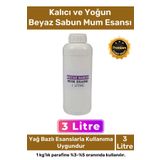 Özel Üretim Kalıcı Yoğun Yağ Bazlı Tüm Ürünlerle Kullanıma Uygun Hamam Beyaz Sabun Mum Esansı 3 LT