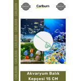 Özel Üretim Kaliteli Dayanıklı İnce Gözenekli Fileli Sağlam Gövdeli Akvaryum Balık Kepçesi 15 Cm