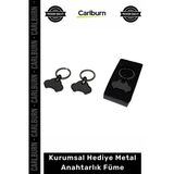 Özel Üretim Kaliteli Dayanıklı Modern Tasarım Lazer Baskılı Kurumsal Hediye Metal Anahtarlık Füme
