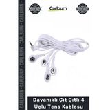 Özel Üretim Kaliteli Fizik Tedavi Elektrot Bağlantı Aparatı Dayanıklı Çıt Çıtlı 4 Uçlu Tens Kablosu